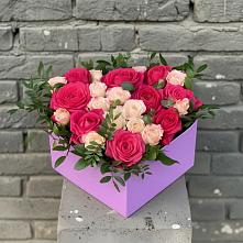 Цветочная композиция из Розы в коробке в Новинки Нижний Новгород