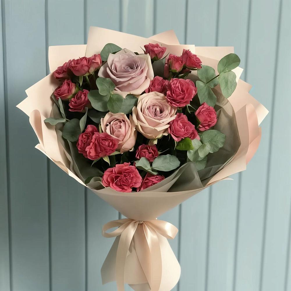 Букет цветов из: Гвоздики и Розы в Новинки Нижний Новгород