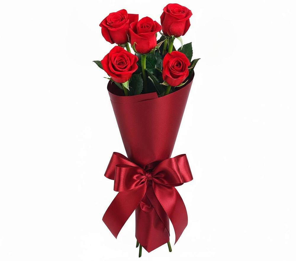 Букет 5 Красных роз Эдлесс Лав в Новинки Нижний Новгород
