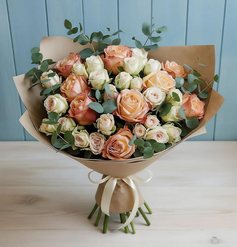 Букет цветов из: Альстромерии и Розы в Новинки Нижний Новгород