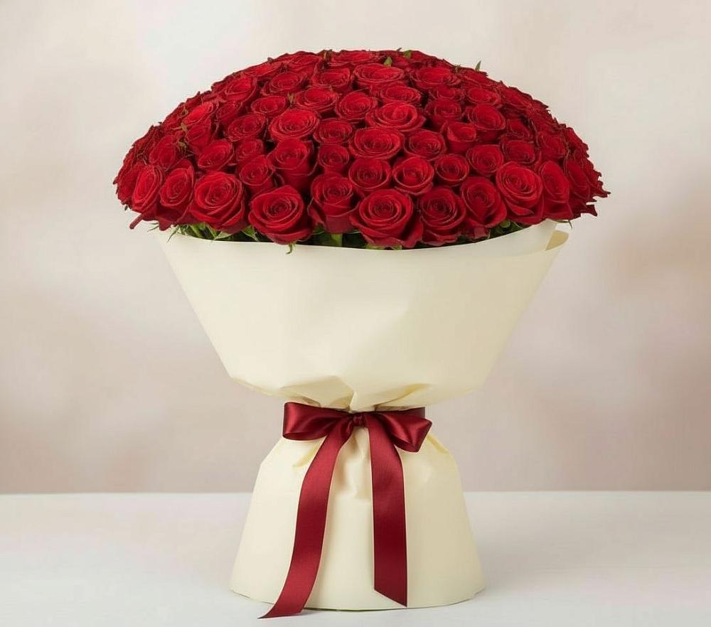 Букет 101 Красная роза Милано в Новинки Нижний Новгород
