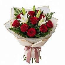 Букет цветов из:  Лилии и Розы в Новинки Нижний Новгород