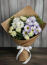 Букет цветов из:  Хризантемы и Розы в Новинки Нижний Новгород