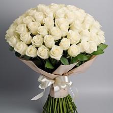 Букет 101 беля роза Белоснежка в Новинки Нижний Новгород