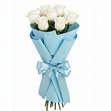 Букет 7 белых роз Проуд в Новинки Нижний Новгород