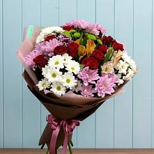 Букет цветов из:  Розы, Хризантемы и Альстромерии #REPLACE_PRED# Новинки Нижний Новгород