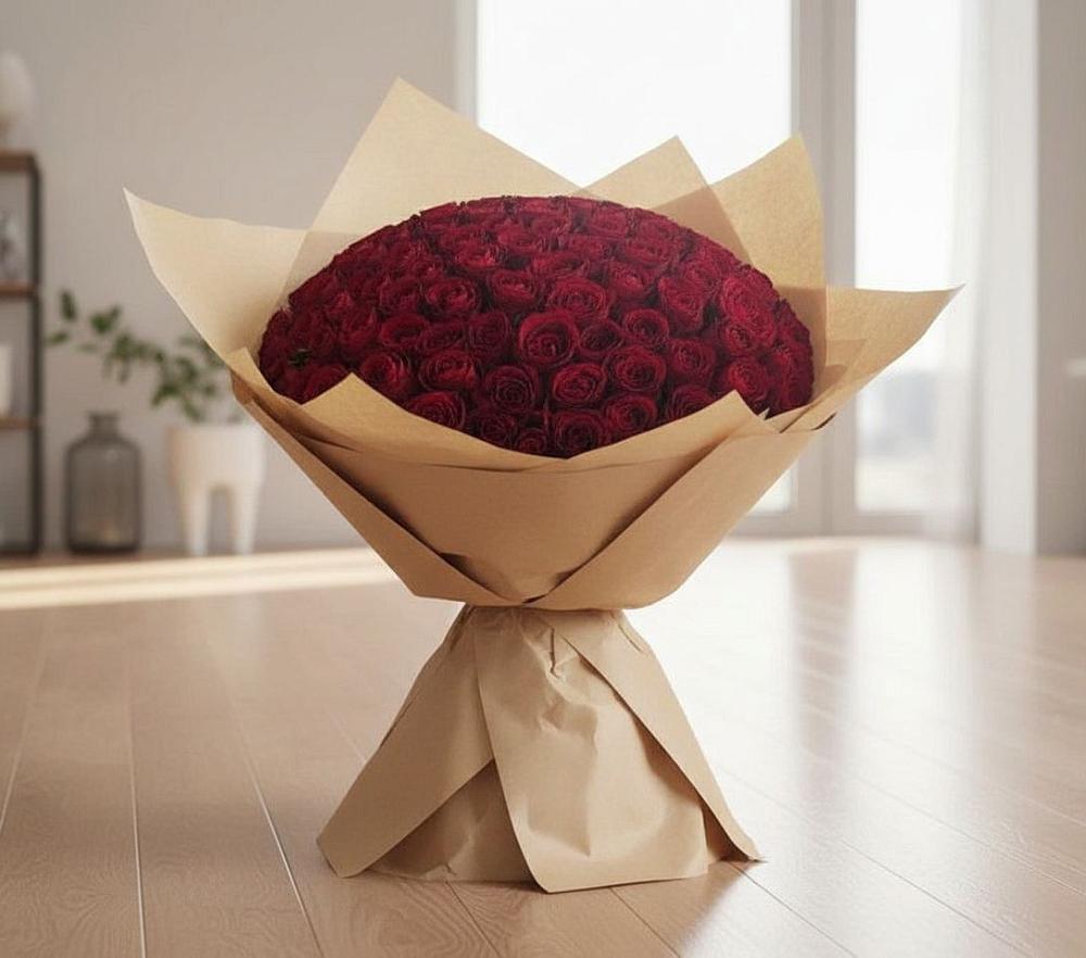 Букет 101 Красная роза в Новинки Нижний Новгород