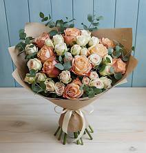 Букет цветов из:  Альстромерии и Розы в Новинки Нижний Новгород